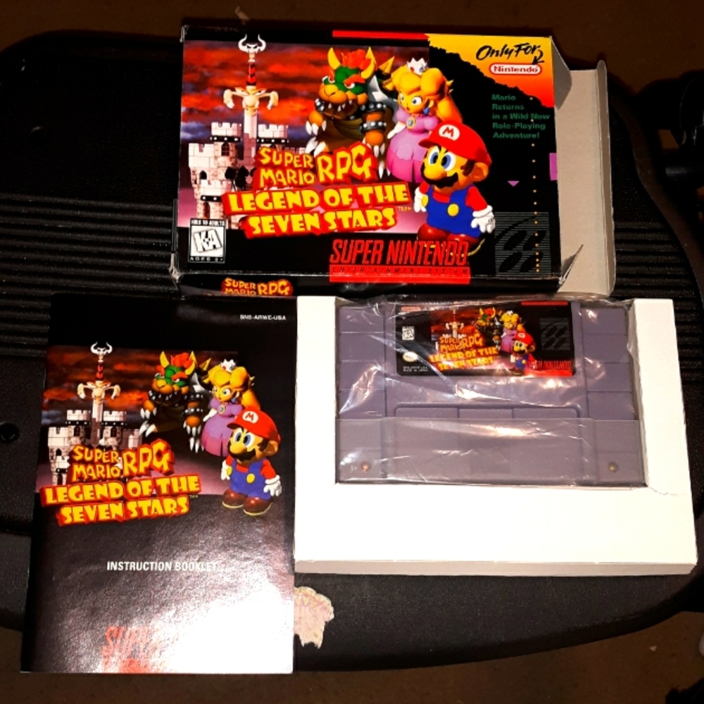Super Mario rpg game, box, manual, great condition